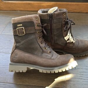 EUC Kamik Rogue Mid Insulated Waterproof Leather Snow Boot Dark Brown Sz 6.5